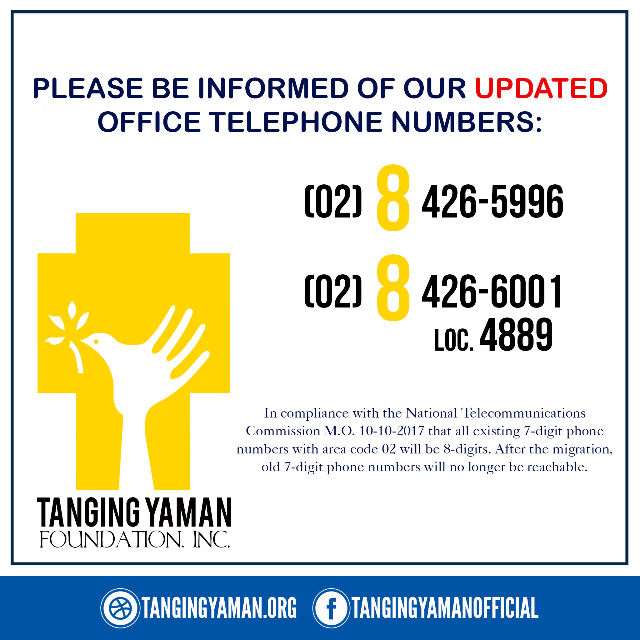 TYF Updated Phone Numbers